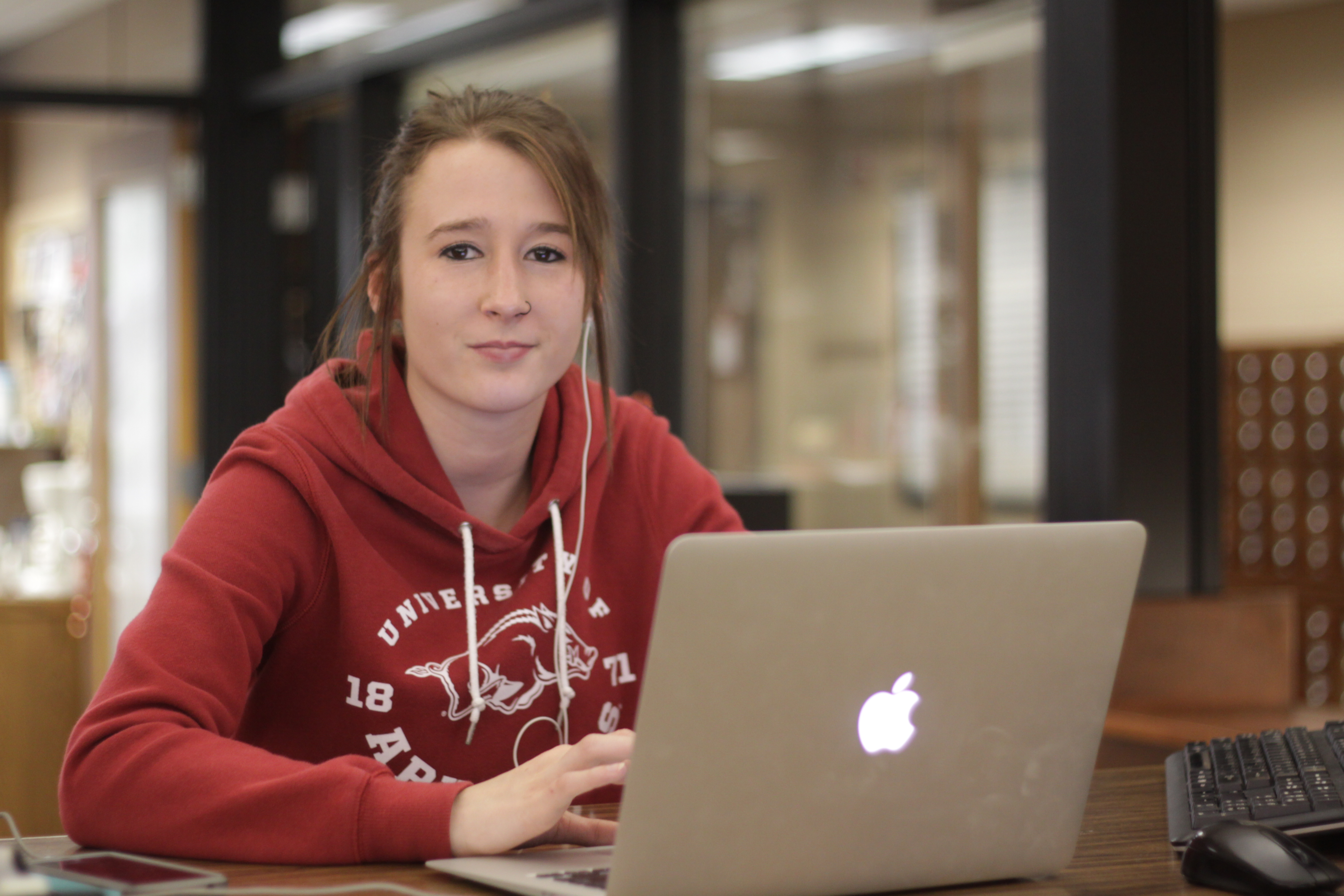 Girl at computer